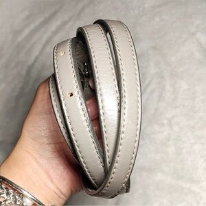 Coach Light Gray Leather Satchel Strap